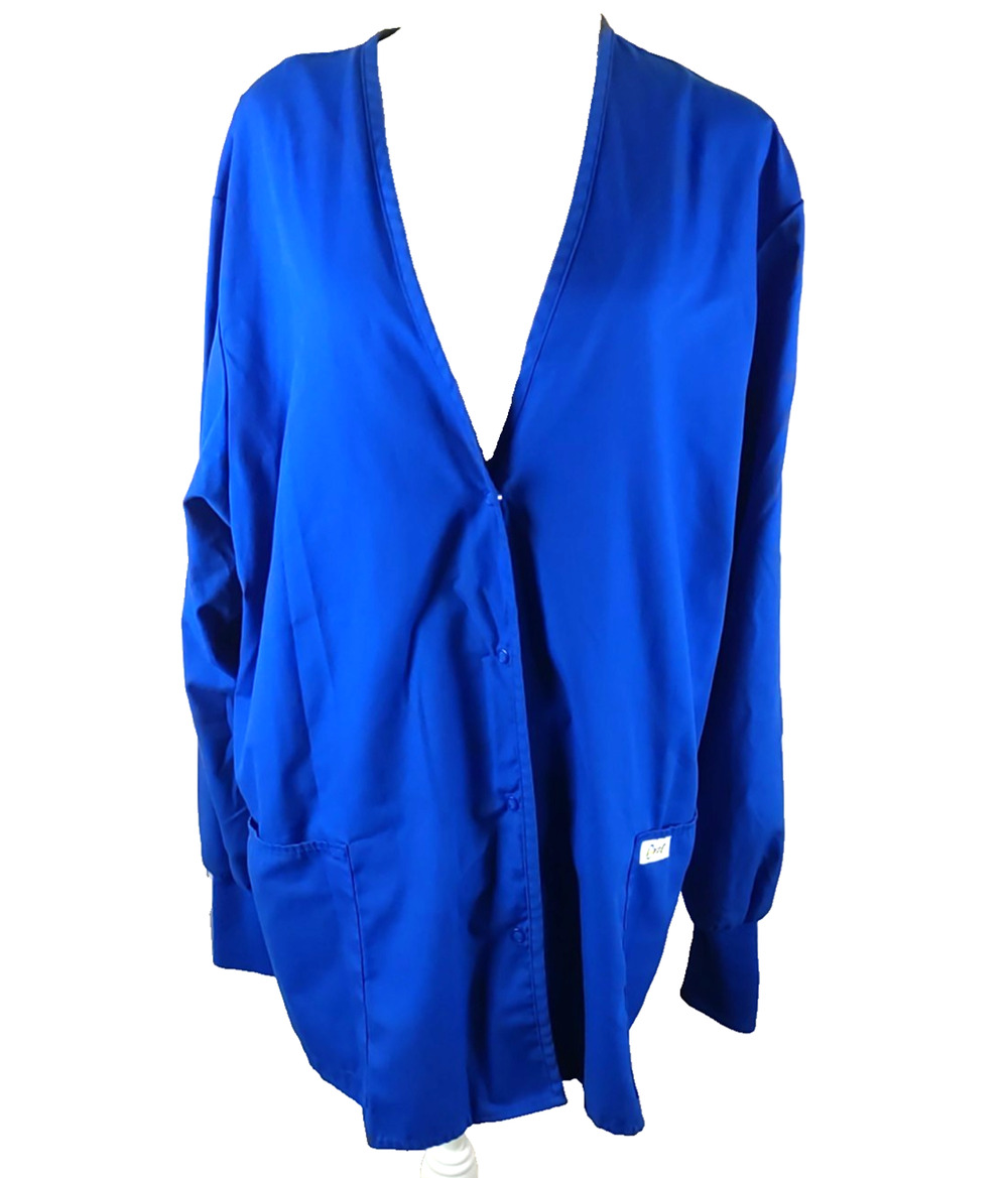 Crest Women's Scrub Jacket Size X Large Blue Medical